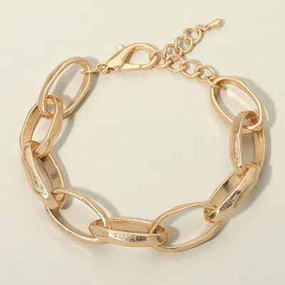 Fashnzfab Chunky Metal Oval Link Bracelet In Multi