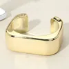 Fashnzfab Chunky Metal Square Cuff Bracelet Gold In Gold