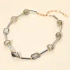 Fashnzfab Chunky Multi Beaded Necklace - Gray In Gray