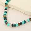 Fashnzfab Chunky Multicolor Resin Flat Disc Beaded Necklace In Multi