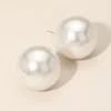 Fashnzfab Chunky Pearl Earrings In White