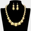 Fashnzfab Chunky Pearl Necklace In Gold