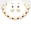 Fashnzfab Chunky Pearl Necklace In Gold