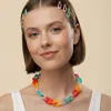 Fashnzfab Chunky Resin Chain Link Statement Necklace - Multi In Multi