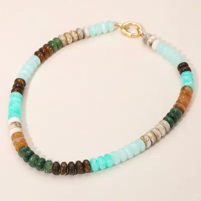 Fashnzfab Chunky Resin Disc Beaded Necklace In Multi