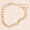 Fashnzfab Chunky Square Link Chain Necklace - Gold In Gold