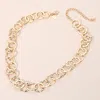 Fashnzfab Chunky Square Link Chain Necklace - Gold In Gold