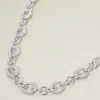 Fashnzfab Chunky Textured Link Chain Necklace In Metallic