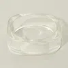 Fashnzfab Chunky Transparent Resin Square Bangle Bracelet Clear In Multi
