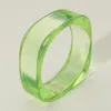Fashnzfab Chunky Transparent Resin Square Bangle Bracelet Green In Green