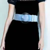 Fashnzfab Circle Buckle Belt In Blue