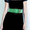 Fashnzfab Circle Buckle Belt In Green