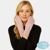 Fashnzfab Classic Knit Winter Touch Smart Gloves In Pink