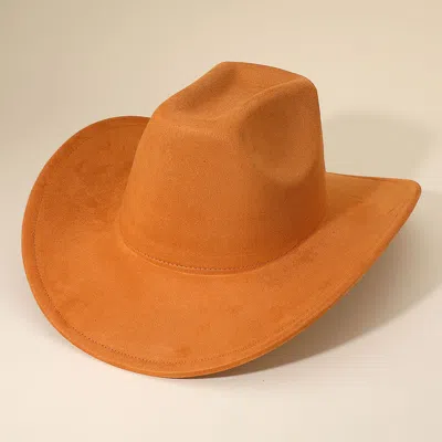 Fashnzfab Classic Plain Western Cowboy Fedora Hat In Beige