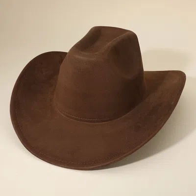 Fashnzfab Classic Plain Western Cowboy Fedora Hat In Brown