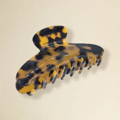 Fashnzfab Classic Resin Tortoise Hair Claw Clip In Yellow