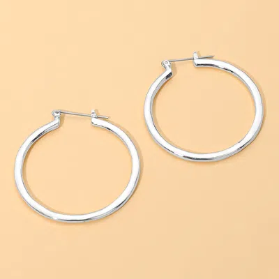 Fashnzfab Classic Round Pin Catch Hoop Earrings In Multi