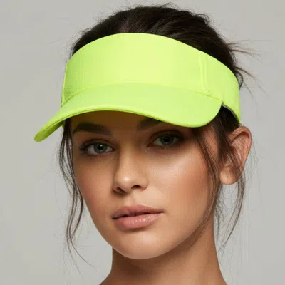 Fashnzfab Classic Solid Adjustable Sports Visor Hat In Green