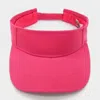 Fashnzfab Classic Solid Adjustable Sports Visor Hat In Pink