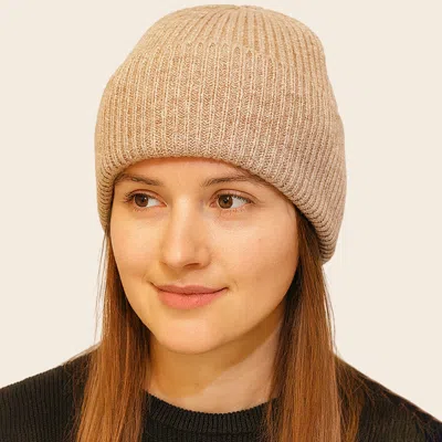 Fashnzfab Classic Warm Knit Winter Beanie Hat In Brown