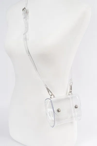 Fashnzfab Clear Cross Body Bag In Gold