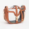 Fashnzfab Clear Transparent Saddle Bag In Multi