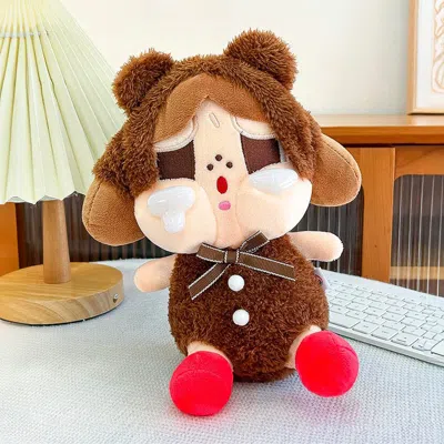 Fashnzfab Collectible Cute Character Plush Doll Keychain Bag Charm In Brown