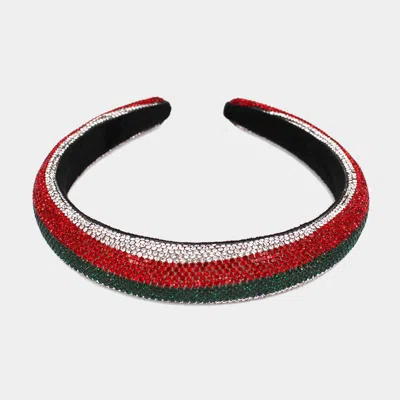 Fashnzfab Color Block Bling Padded Headband In Multi