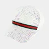 Fashnzfab Color Block Detailed Bling Baseball Cap In White