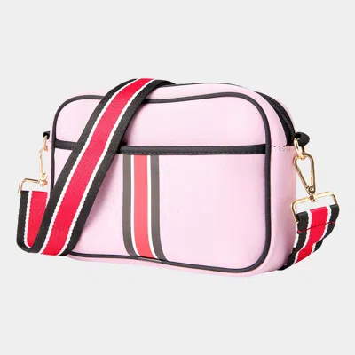 Fashnzfab Color Block Detailed Solid Crossbody Bag In Pink