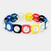 Fashnzfab Color Block Rhinestone Stretch Bracelet Multi, Pink In Multi
