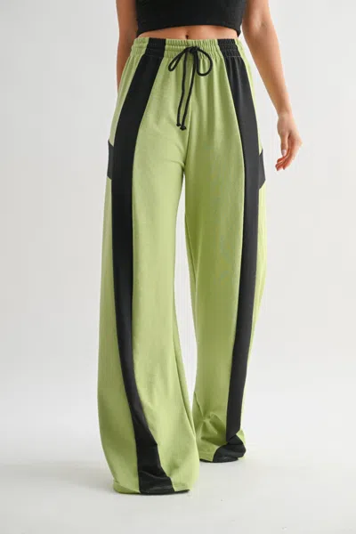 Fashnzfab Color Block Wide Leg Lounge Pants