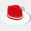Fashnzfab Color Blocked Fedora Hat In Multi