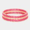 Fashnzfab Color Pointed Stretch Bracelet Fuchsia In Pink