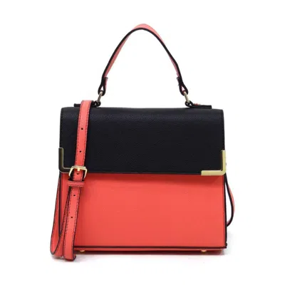 Fashnzfab Colorblock Top Handle Satchel