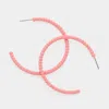 Fashnzfab Colored Bubble Hoop Earrings - Pink In Pink