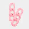 Fashnzfab Colored Chain Link Dangle Earrings In Pink