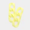 Fashnzfab Colored Chain Link Dangle Earrings In Yellow