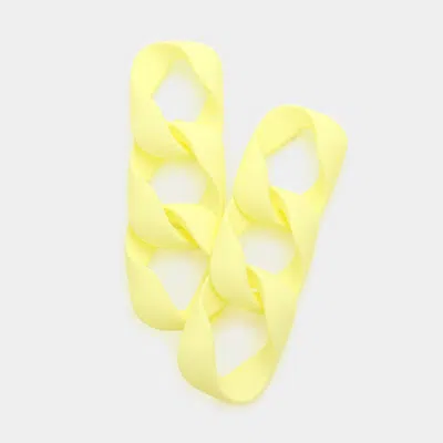 Fashnzfab Colored Chain Link Dangle Earrings In Yellow