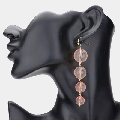 Fashnzfab Colored Lucite Ball Link Dangle Earrings In Multi