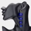 Fashnzfab Colored Lucite Ball Link Dangle Earrings In Brown