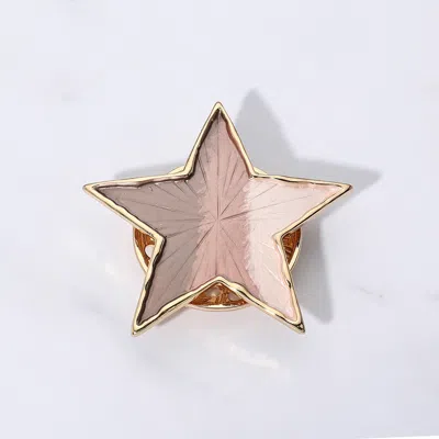 Fashnzfab Colored Metal Star Magnetic Brooch 2.1" X 2.1" In Multi