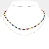 Fashnzfab Colorful Bead Pearl Layered Necklace In Multi