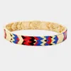 Fashnzfab Colorful Multi Pattern Metal Stretch Bracelet Gold, Multi In Multi