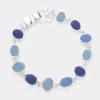 Fashnzfab Colorful Sea Glass Magnetic Bracelet In Multi