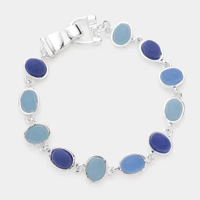 Fashnzfab Colorful Sea Glass Magnetic Bracelet In Multi