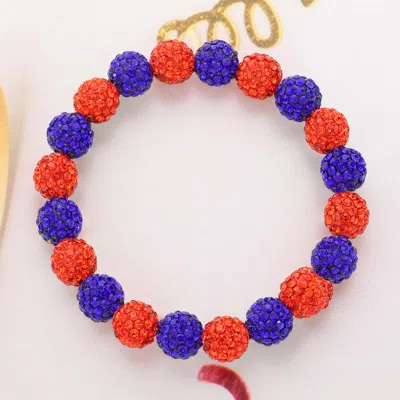 Fashnzfab Colorful Shamballa Ball Stretch Bracelet Multi