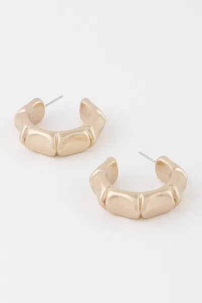 Fashnzfab Compact Skeleton Hoop Earrings In White