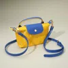 Fashnzfab Compact Two Tone Handbag / Crossbody Bag In Yellow