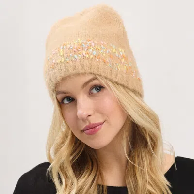 Fashnzfab Confetti Solid Winter Beanie Hat In Gray